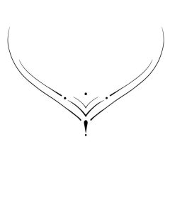 طرح تاتو گردن دخترانه مینیمال