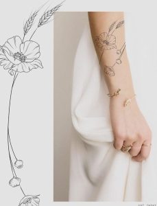 طرح تاتو بازو زنانه
