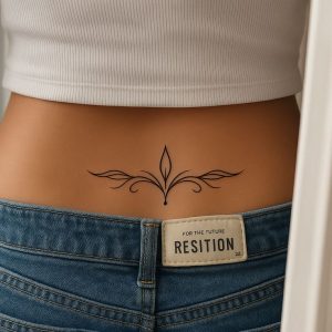 طرح تاتو ستون فقرات دخترانه