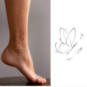 طرح تاتو مچ پا پروانه